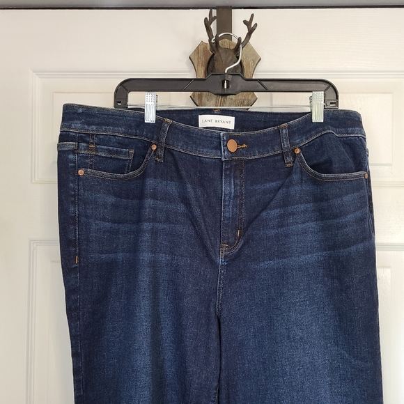 (903) Lane Bryant Woman's Plus Size Stright Leg Blue Jeans, Size: 22 Color: Blue - Picture 6 of 16